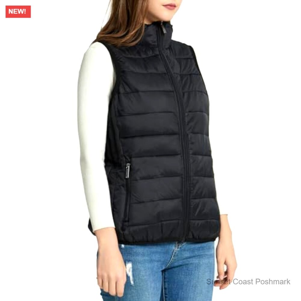 Down Alternative Puffer Vest Jacket Windproof Packable Layering - Picture 4 of 7